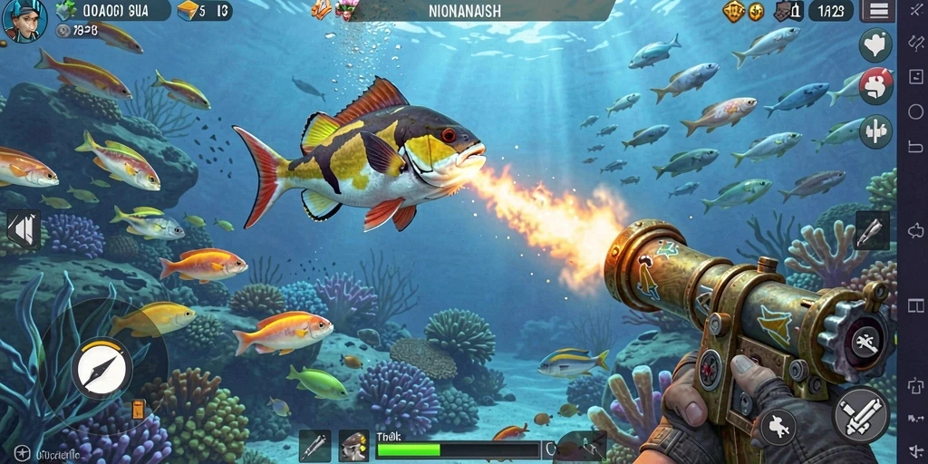 Screenshot menampilkan karakter utama dalam pertempuran.