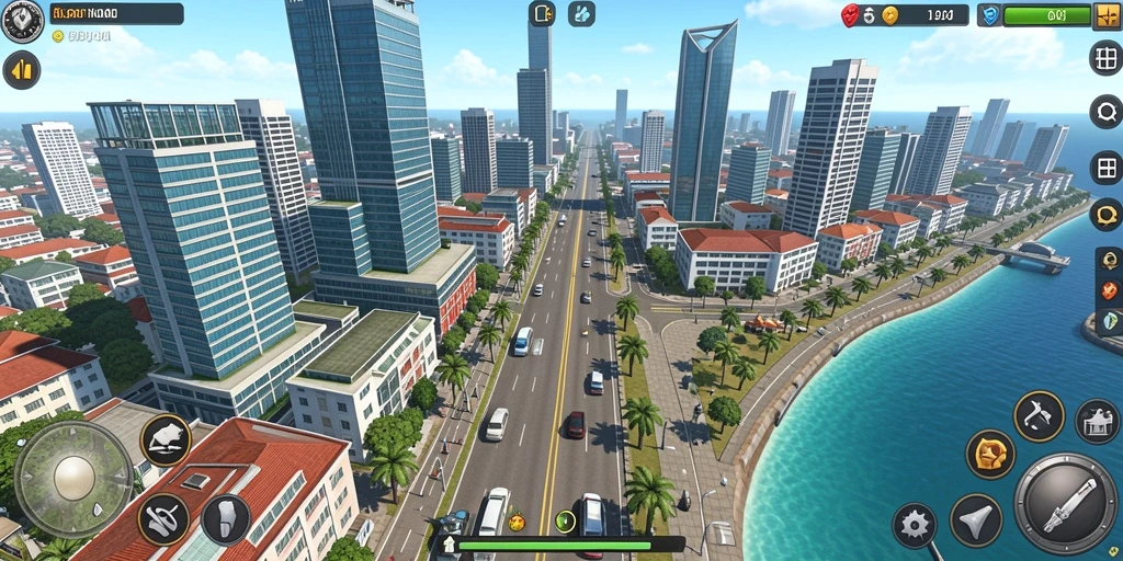 Screenshot menampilkan karakter utama dalam misi petualangan.